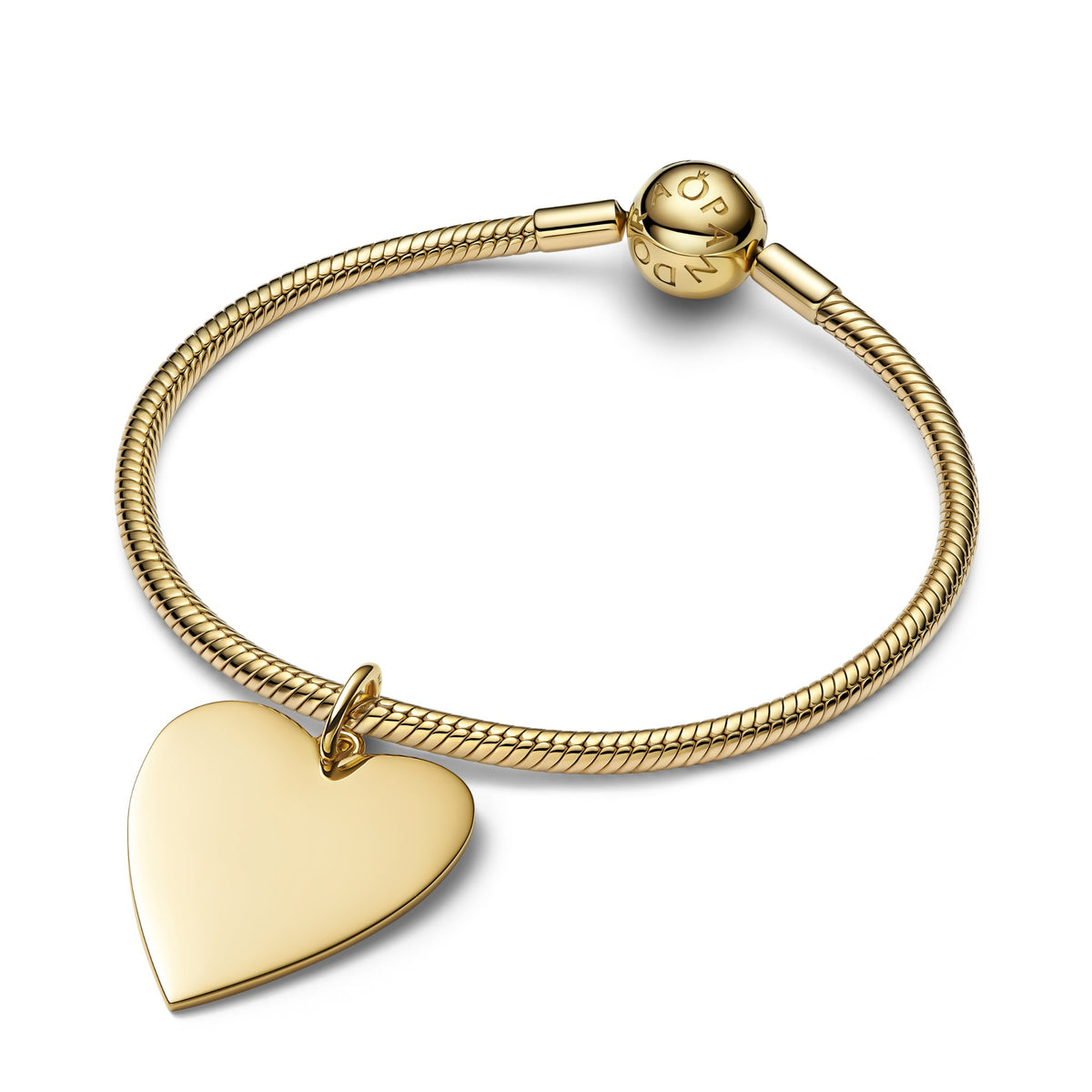 Pandora Hanger oversized graveerbaar hart goudverguld 364016C00