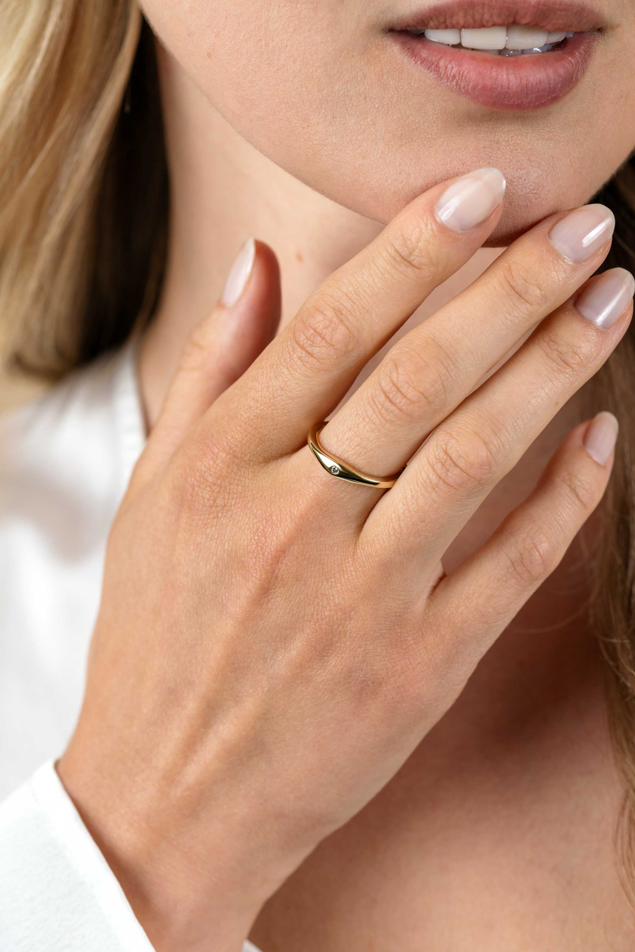 ZINZI Verguld Zilveren Ring met Witte Zirkonia - ZIR2628