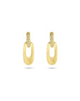 14K geelgouden oorhangers poli/mat diamant 0.04ct 2x 0.02ct h si 16 mm - 4034613