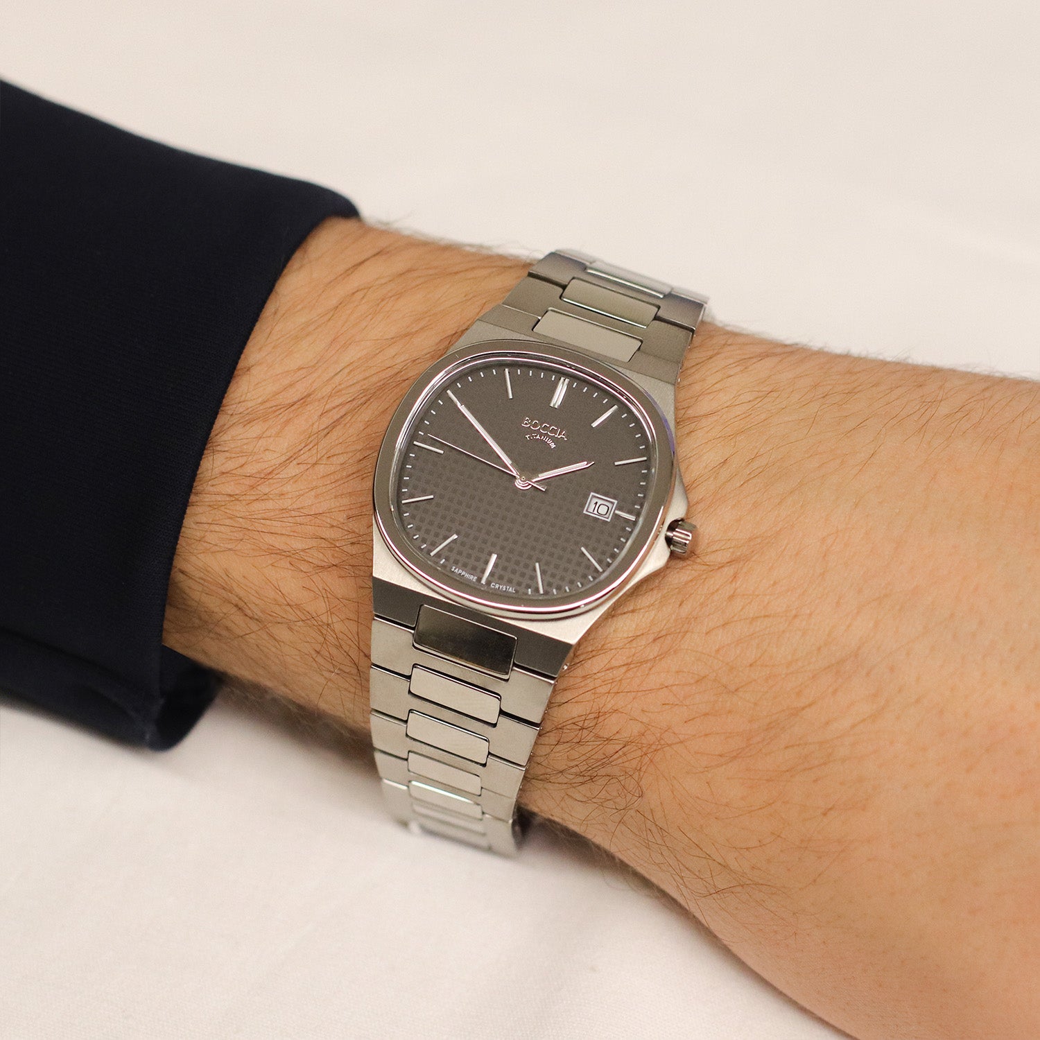 Boccia Titanium Herenhorloge 3657-04 Zilverkleurig