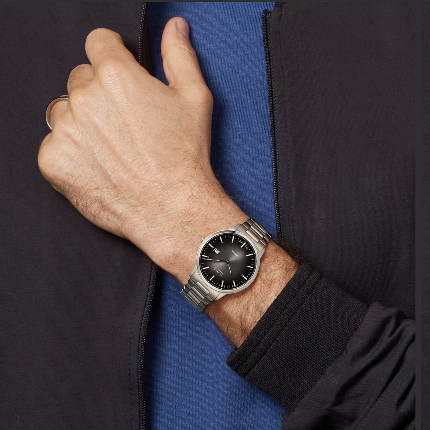 Boccia Titanium Herenhorloge 3658-06 Zilverkleurig