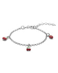 Zilver gerhodineerde armband emaille fruit 13 + 3 cm - 1341856