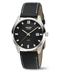 Boccia herenhorloge Titanium Leer Zwart 39mm 3669-02 - PansiteNederland.nl