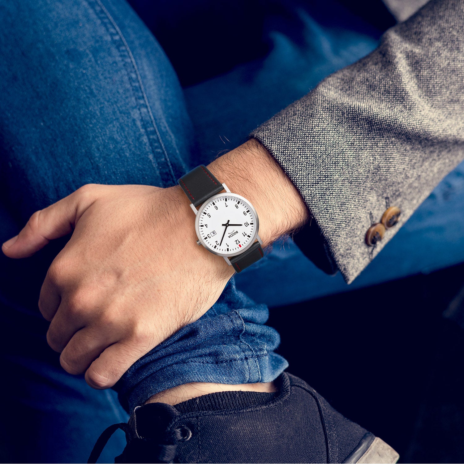 Boccia Titanium 3679-01 Heren Horloge 37mm