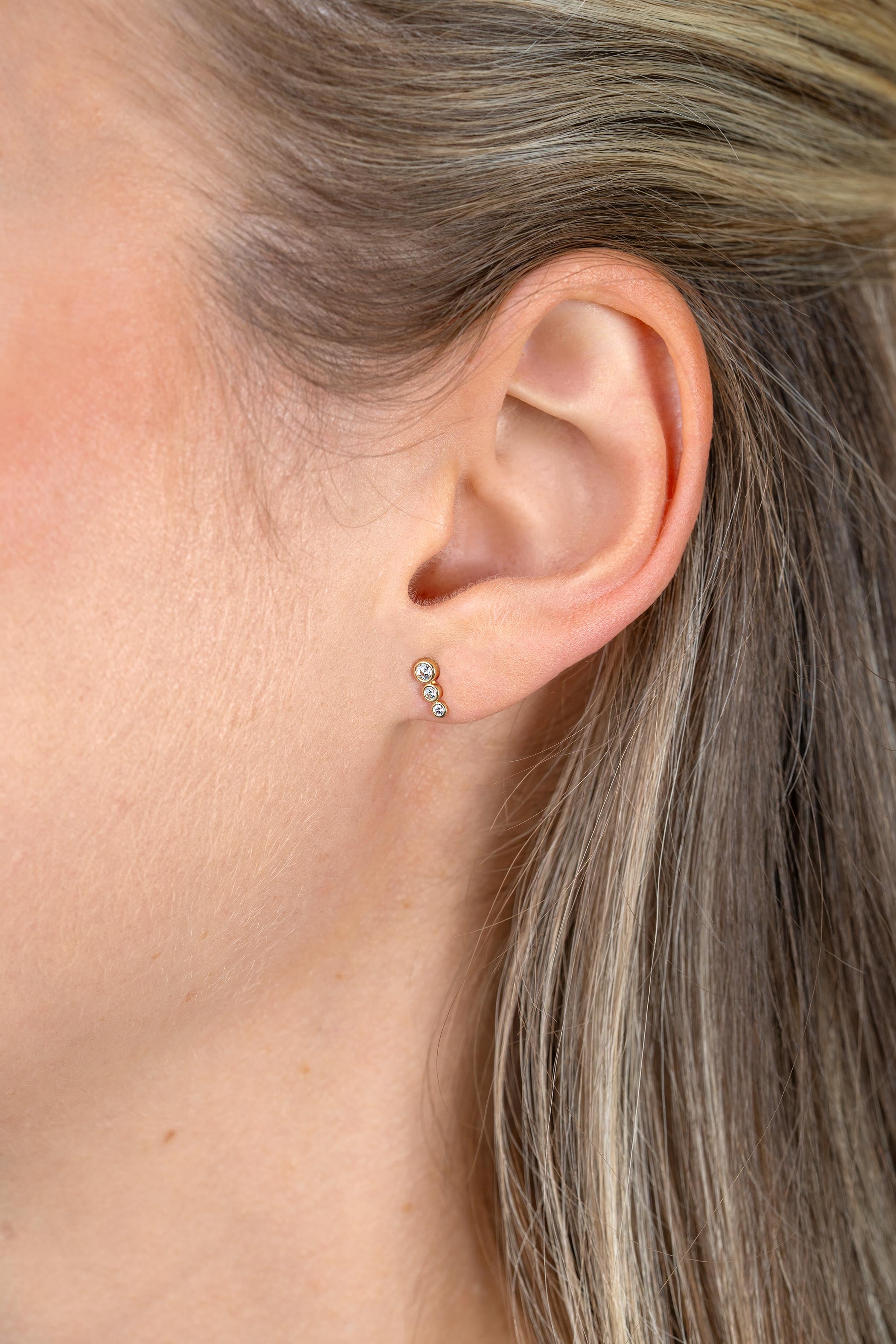 ZINZI 14K Gouden Oorbellen ZGO556 wit