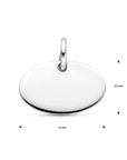 Zilveren gerhodineerde graveerhanger 9,5 mm - 1340753 - PansiteNederland.nl