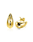 ZINZI gold plated zilveren oorstekers in druppelvorm met witte zirkonia's 17mm ZIO2708Y - PansiteNederland.nl