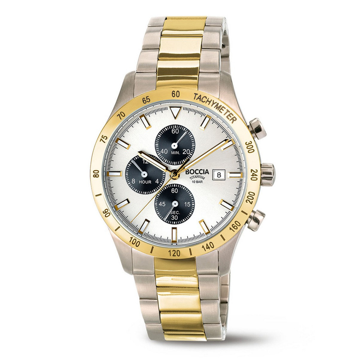Boccia herenhorloge Titanium Chrono Bicolor 40mm 3739-04 - PansiteNederland.nl