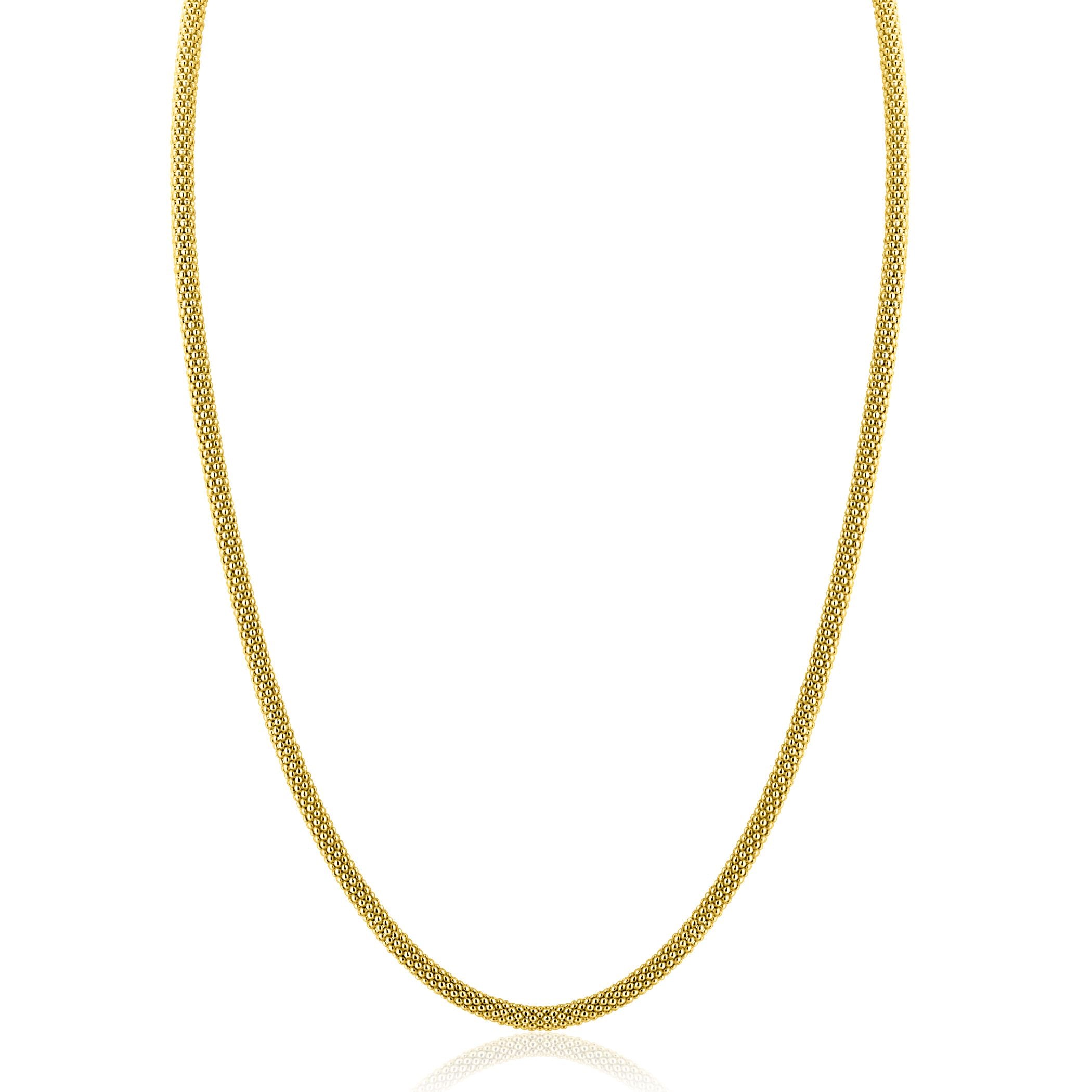 ZINZI Verguld Zilveren Ketting 42cm - ZIC2765G