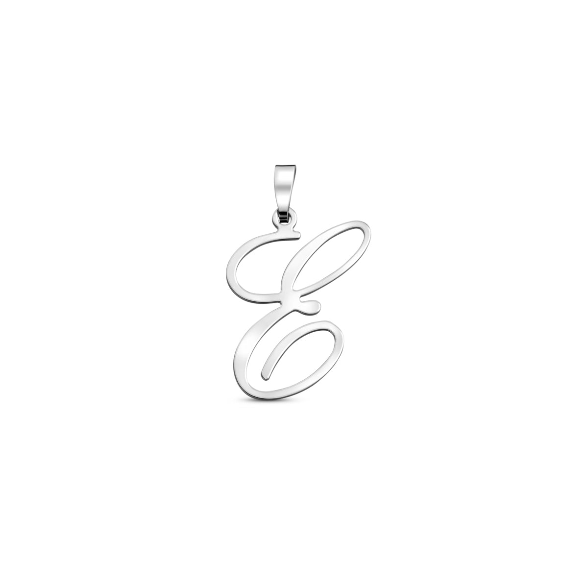 Hanger sierletter E 19 mm zilver #Letter_E