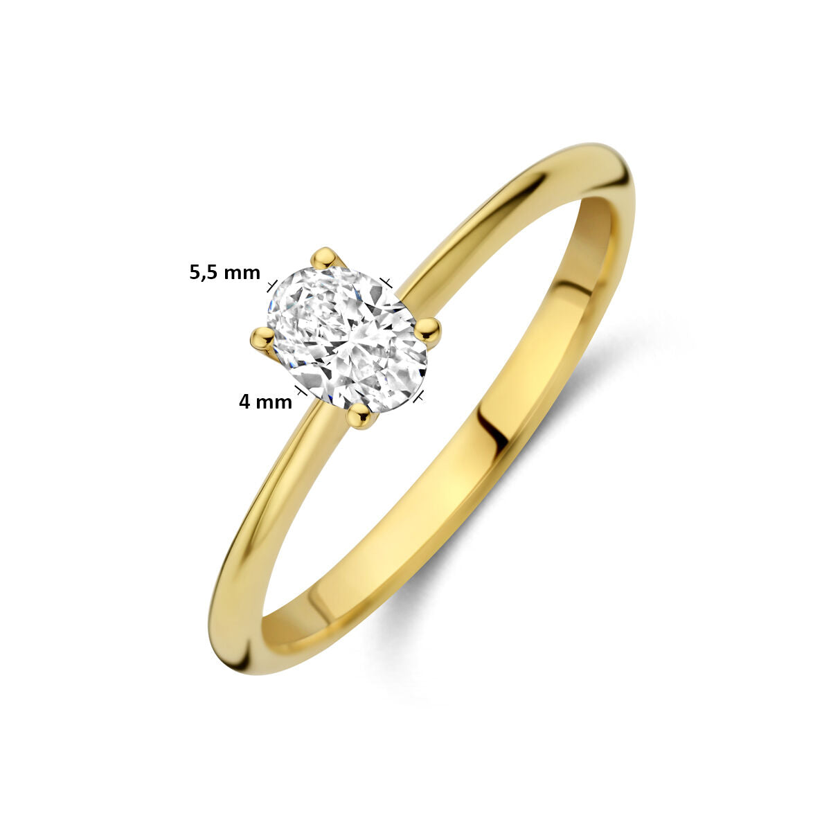 Fantasy Collection Ring lab grown diamant 0.30ct f vs 14K geelgoud