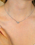 ZINZI Zilveren Ketting met Verbonden Hartjes en Witte Zirkonia 42-45cm ZIC2493