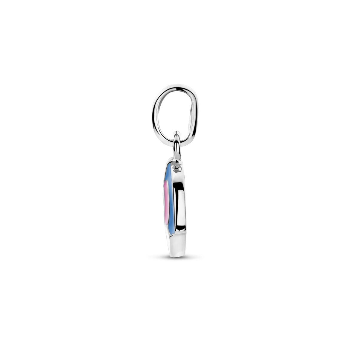 Zilveren gerhodineerde hanger emaille eenhoorn 10 mm - 1341277 - PansiteNederland.nl