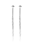 ZINZI zilveren multi-look oorstekers met bungelende paperclip schakels 65mm ZIO2709 - PansiteNederland.nl