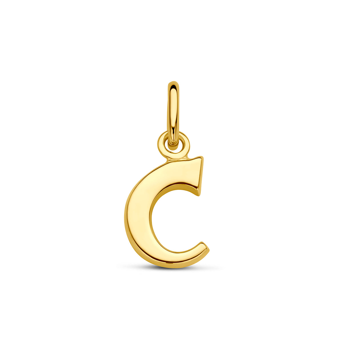 Hanger letter C 12 mm 14K geelgoud #Letter_C