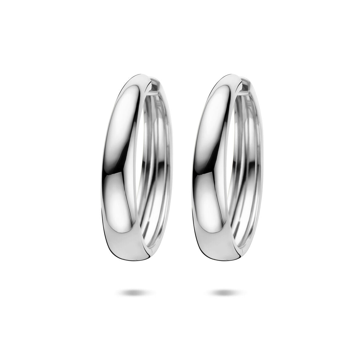 Zilveren gerhodineerde klapoorringen 40 mm - 1341302