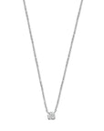 zilver gerhodineerd collier zirkonia 41,5 + 3 cm 1337665
