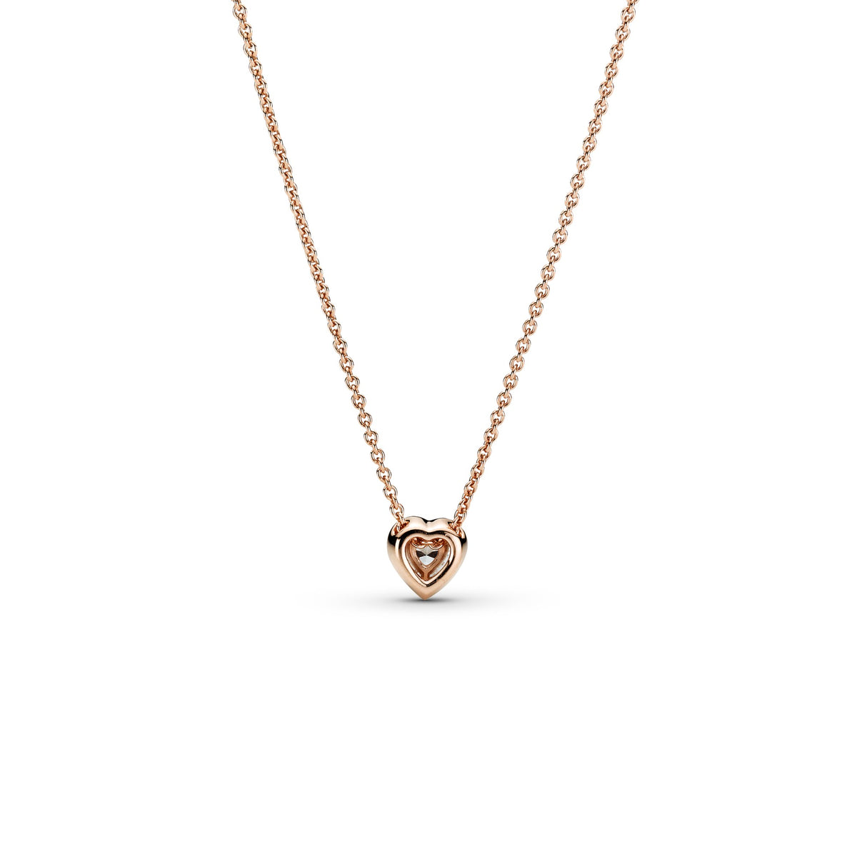 Pandora Sprankelende Hartketting roségoudverguld 388425C01