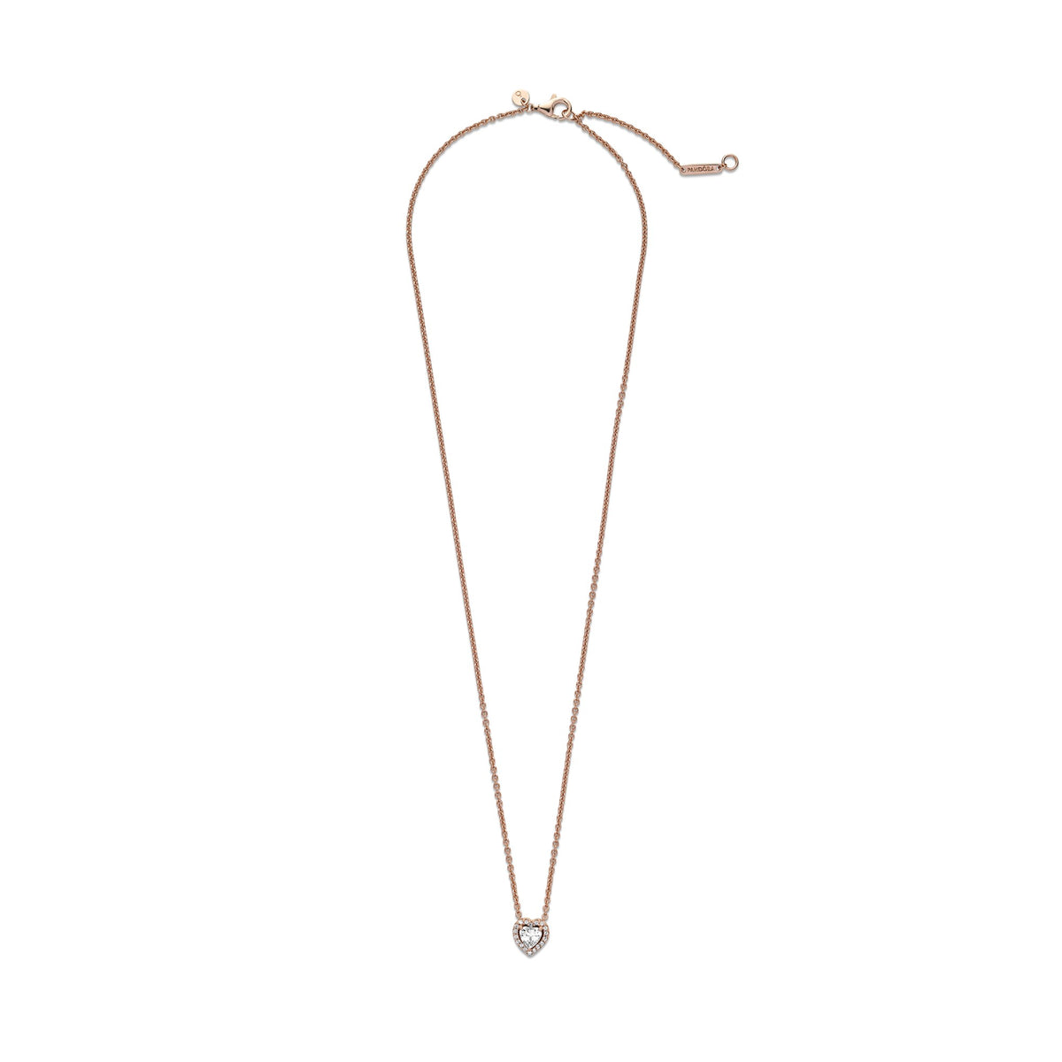 Pandora Sprankelende Hartketting roségoudverguld 388425C01