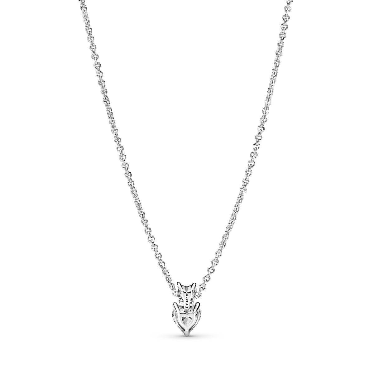 Pandora Sprankelende Dubbel Hart Ketting met Hanger zilver 391229C01
