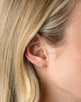 ZINZI gold plated zilveren oorknoppen Infinity bezet met witte zirconia's ZIO2597Y - 8mm - PansiteNederland.nl