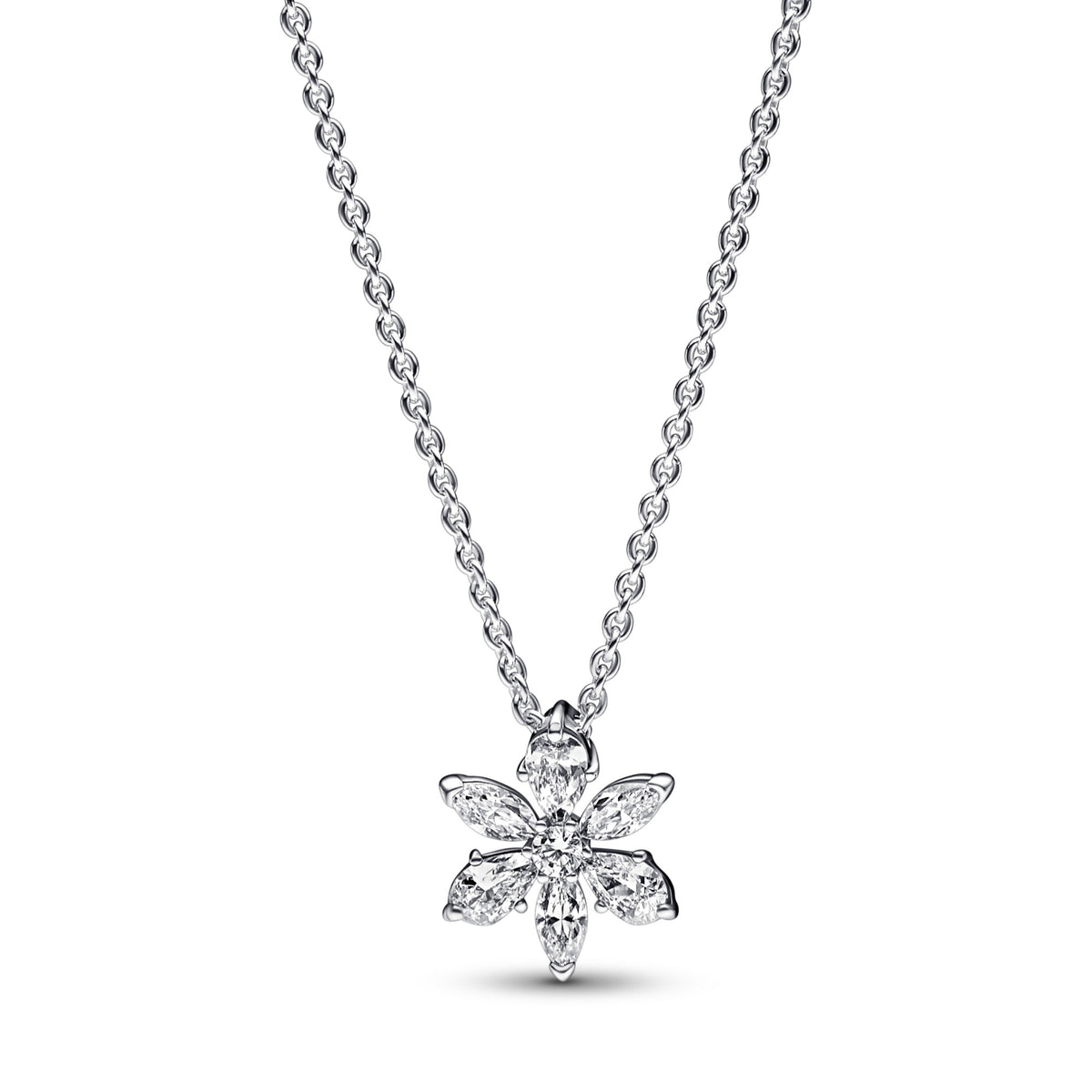 Pandora Sprankelende Herbarium Cluster Ketting met Hanger zilver