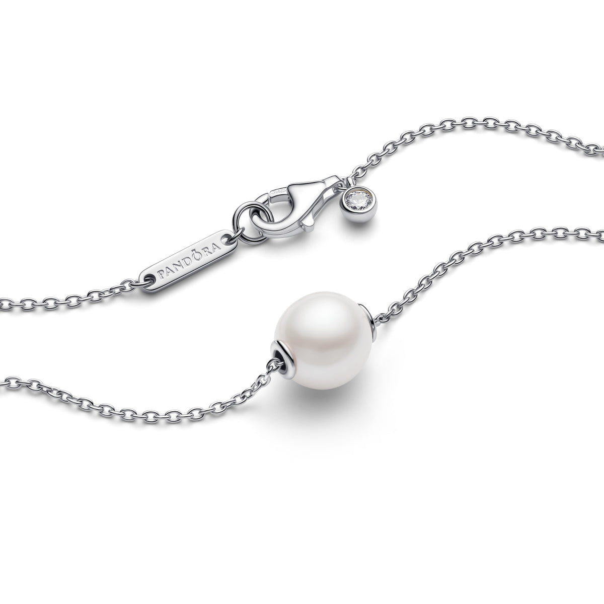 Pandora Collier met Behandelde Gecultiveerde Zoetwaterparel zilver 393167C01