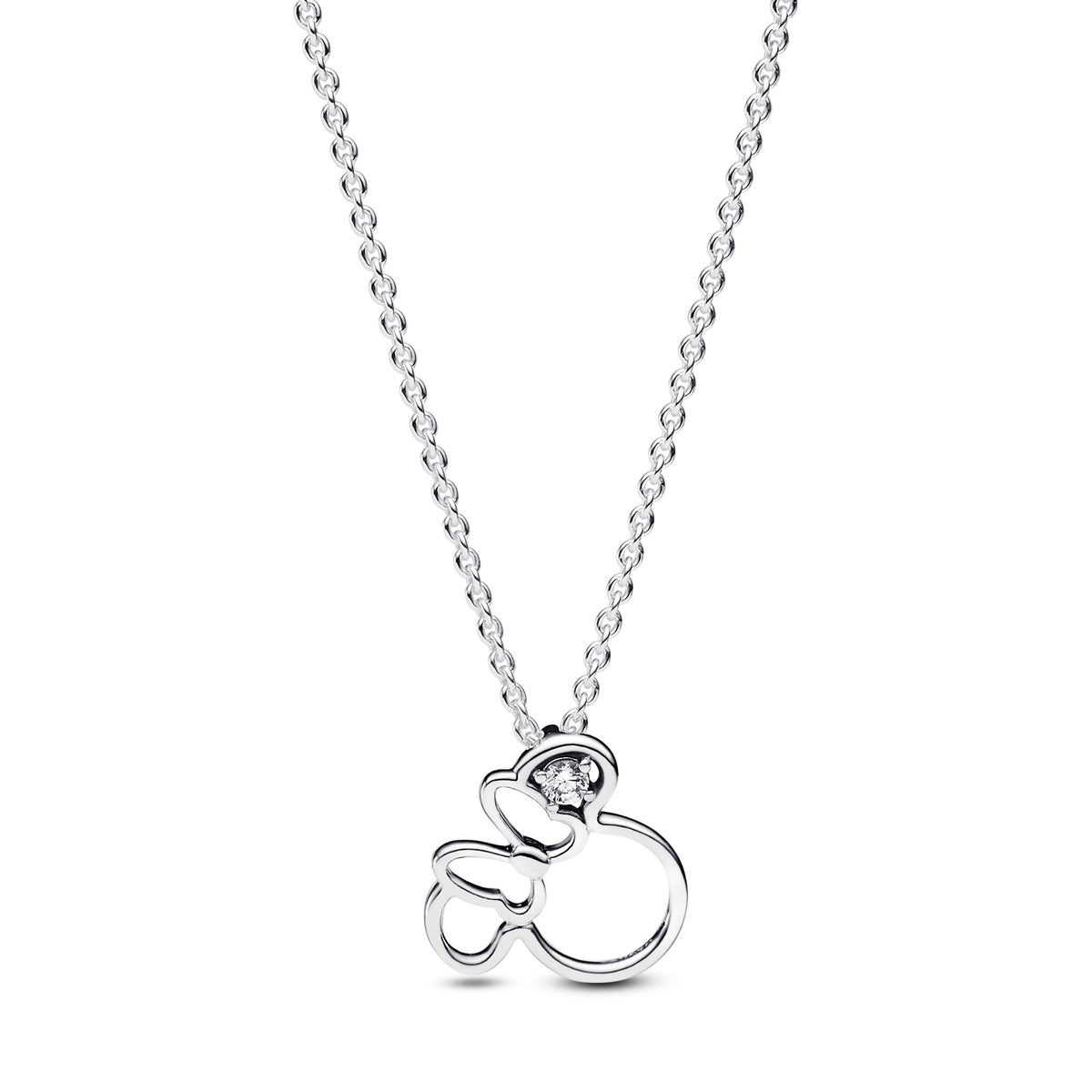 Pandora Disney Minnie Mouse silhouet halsketting zilver