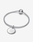 Pandora Hanger graveerbaar rond plaatje 394007C01