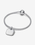 Pandora Hanger graveerbaar vierkant plaatje 394009C01