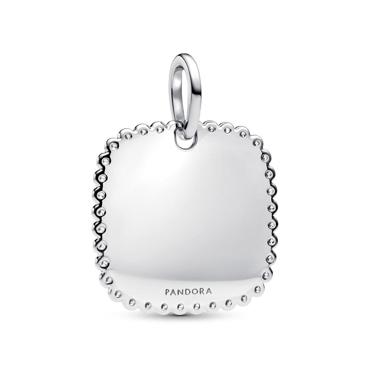 Pandora Hanger graveerbaar vierkant plaatje zilver 394009C01