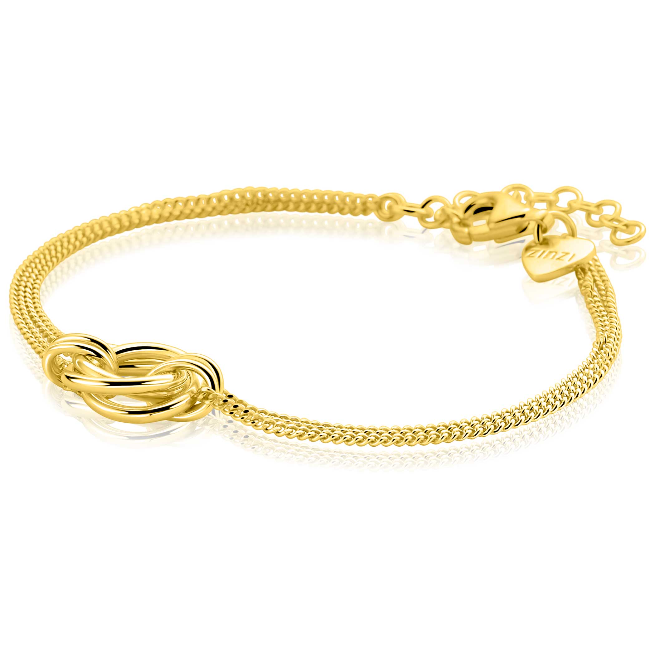 ZINZI Verguld Zilveren Armband 17-20 cm - ZIA2797