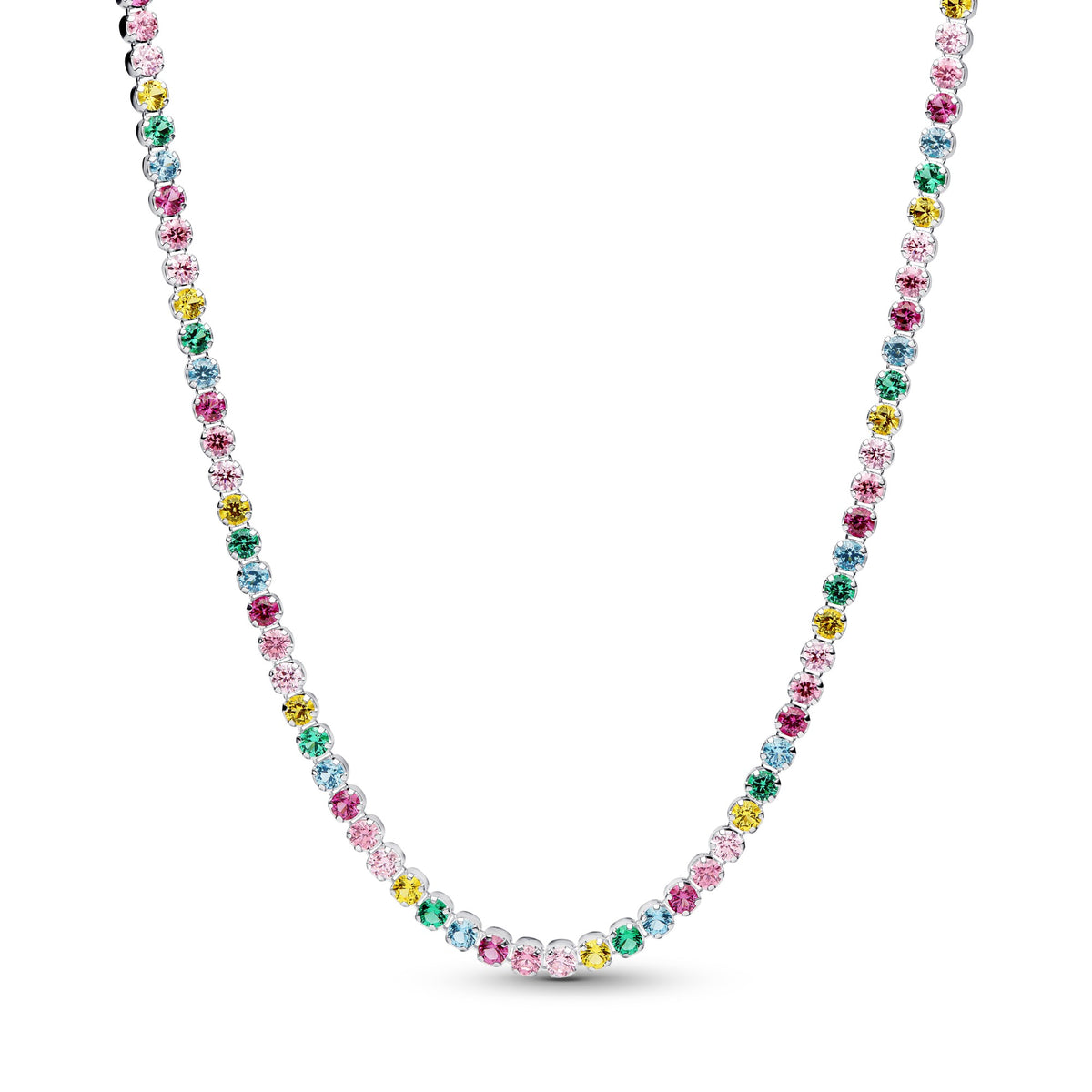 Pandora Regenboog Tennis Halsketting zilver