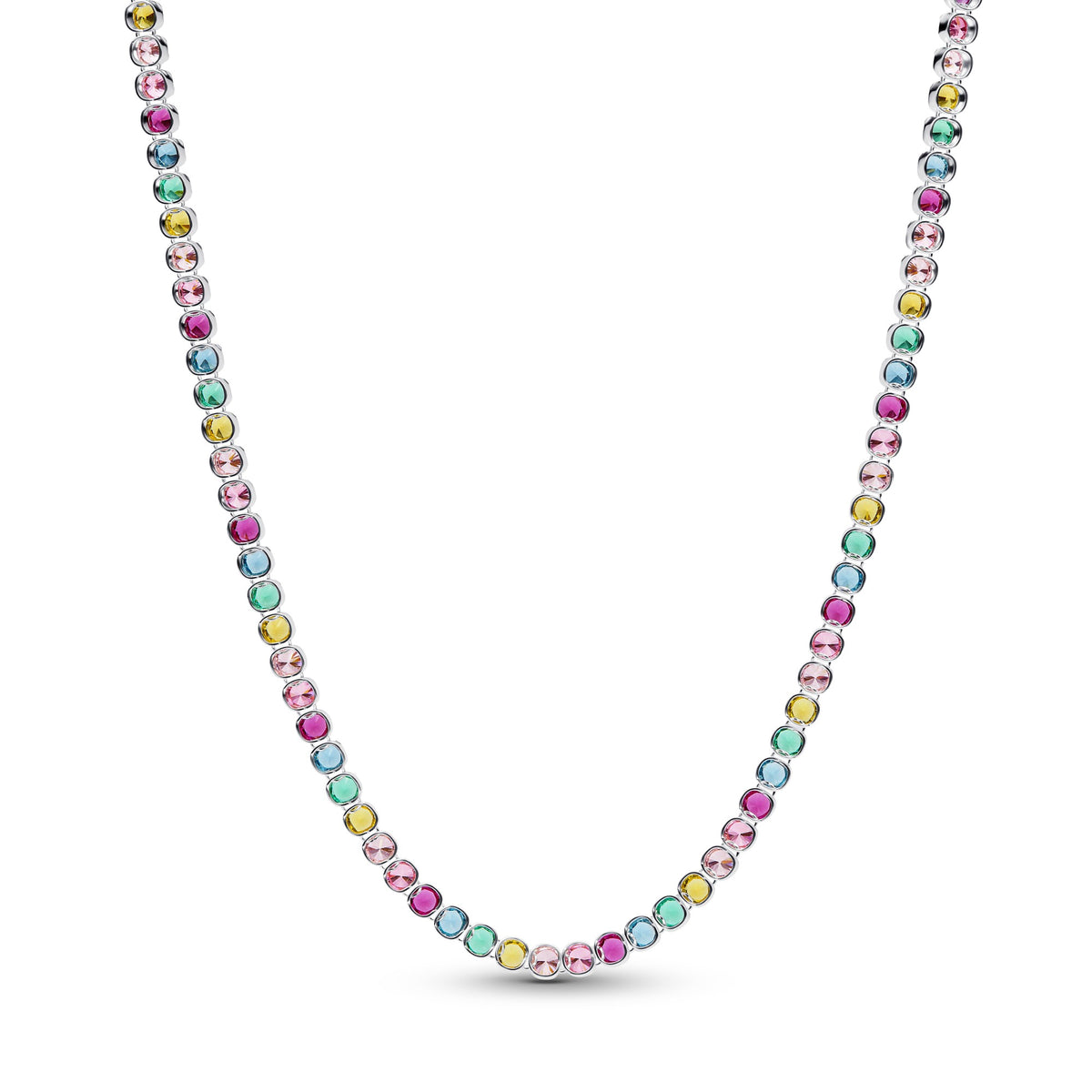 Pandora Regenboog Tennis Halsketting zilver 394648C01