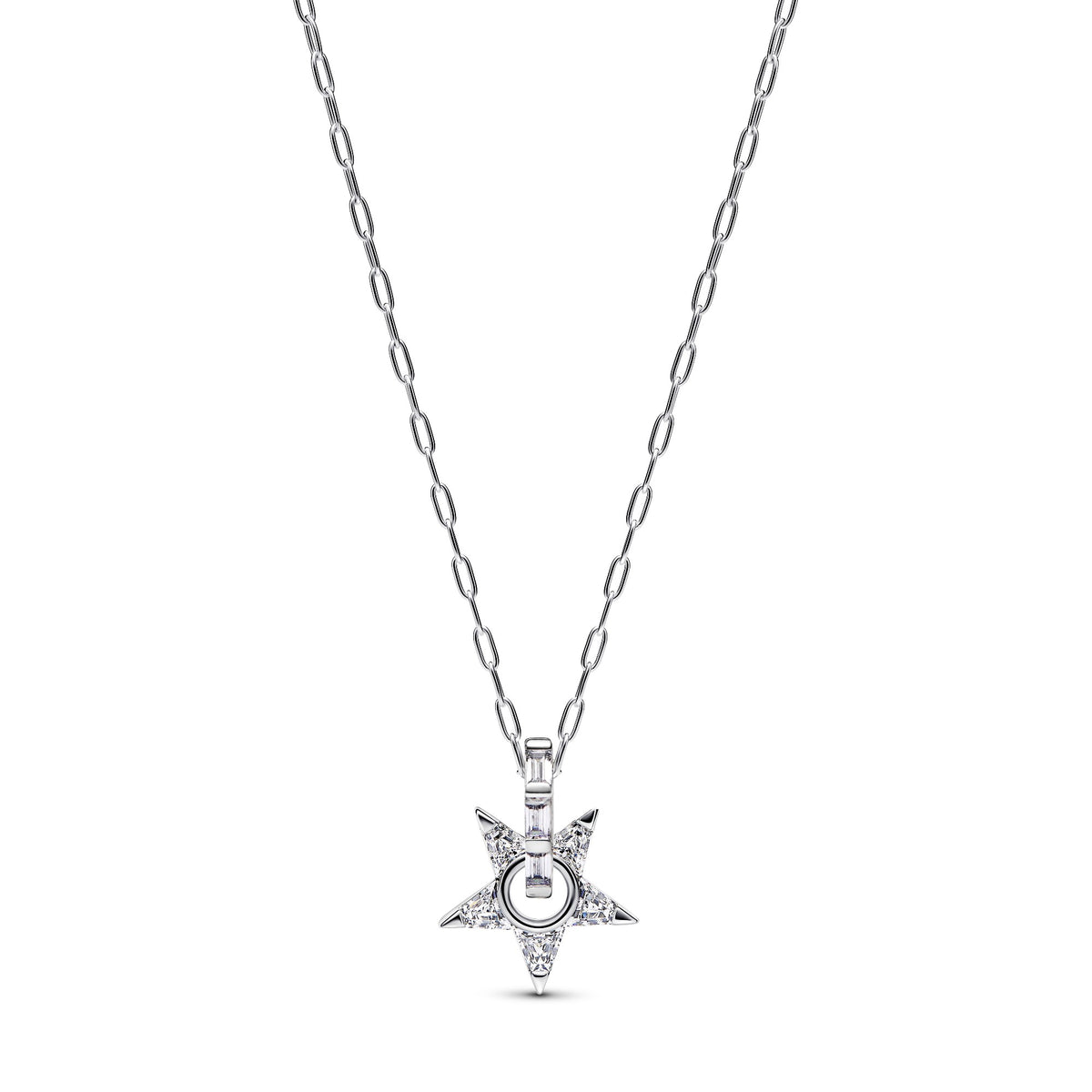 Pandora Sprankelende Stella Opengewerkte Ketting met Hanger zilver
