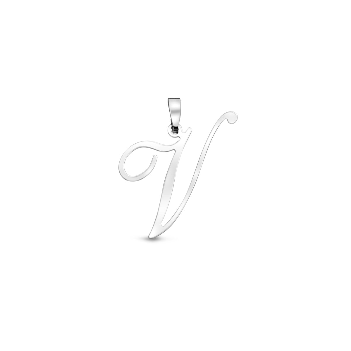 Hanger sierletter V 22 mm zilver #Letter_V
