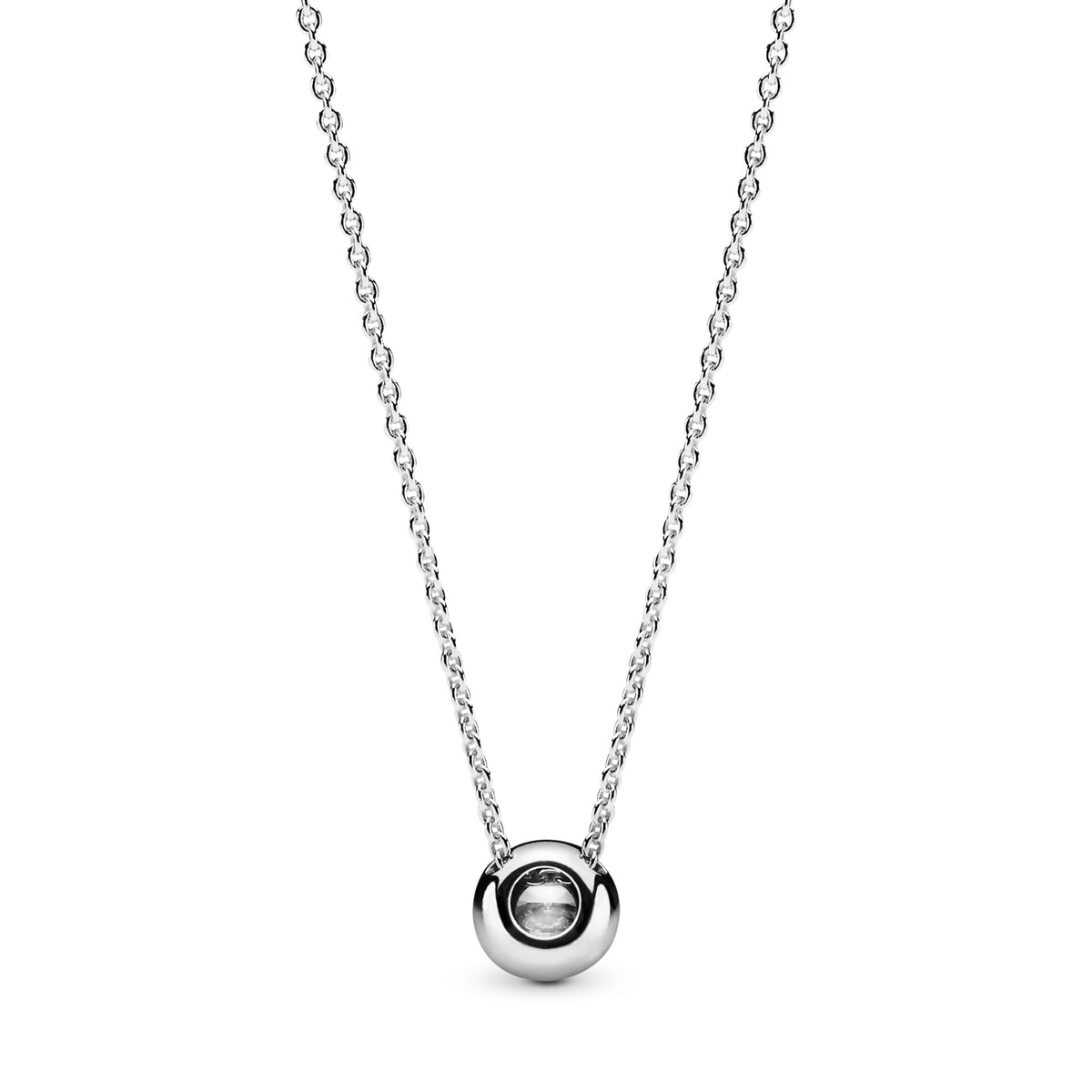 Pandora Ronde Sprankelende Stralenkrans Ketting zilver 396240CZ