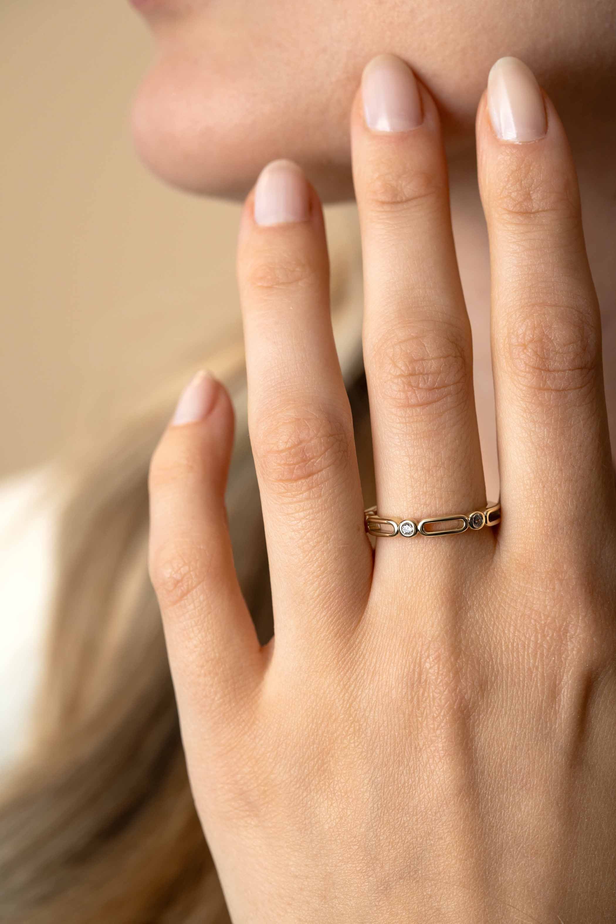 ZINZI Verguld Zilveren Ring met Witte Zirkonia - ZIR2269Y