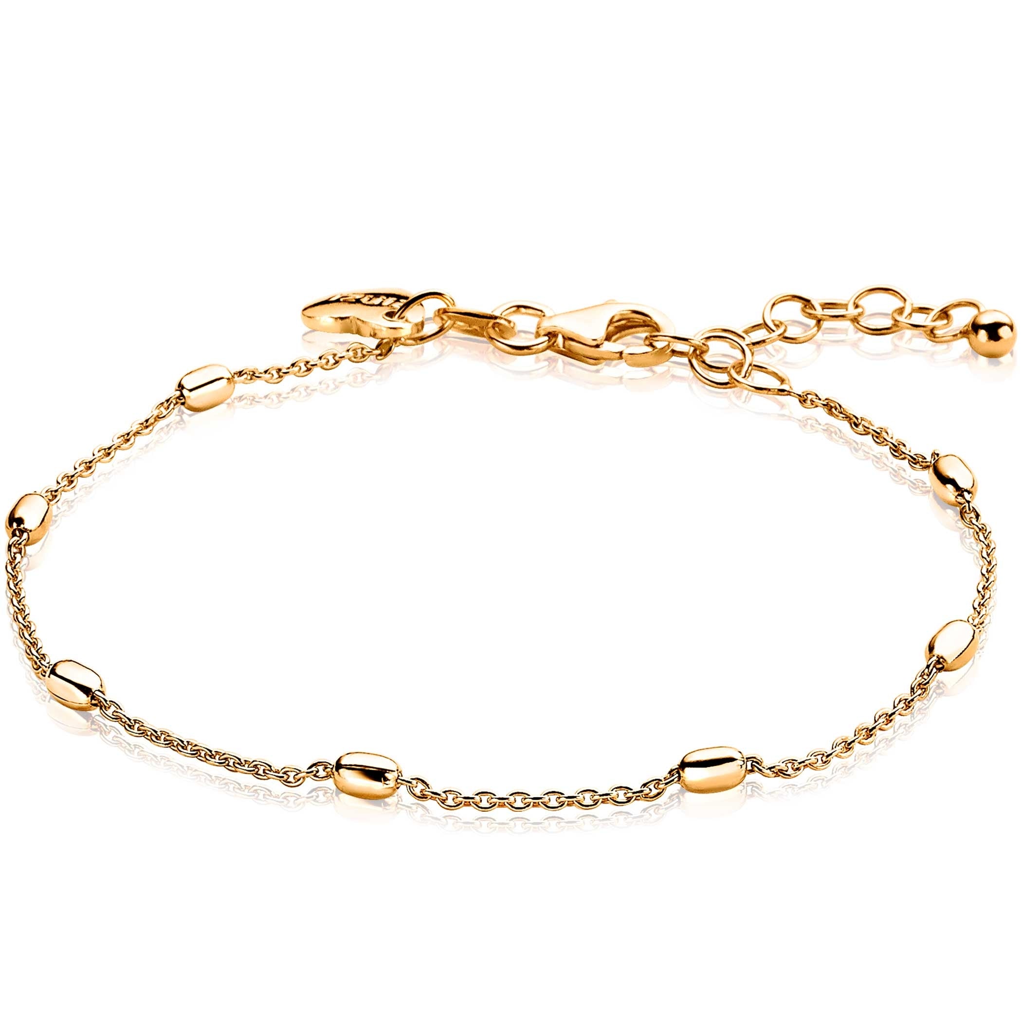 ZINZI zilveren fantasie armband geel verguld ovaal 16,5-20cm - ZIA1655G