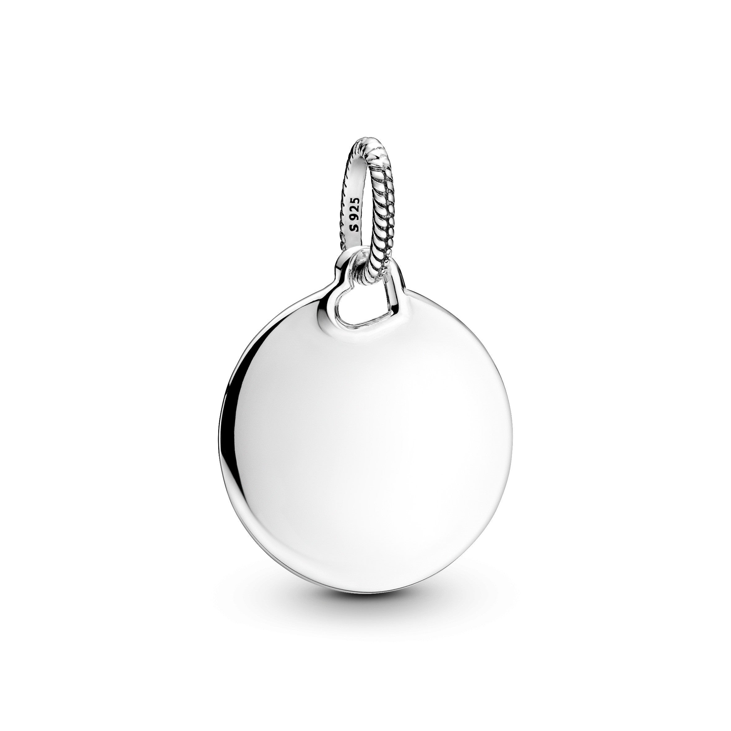 Pandora Graveerbaar Rond Plaatje Hanger zilver - 398610C00