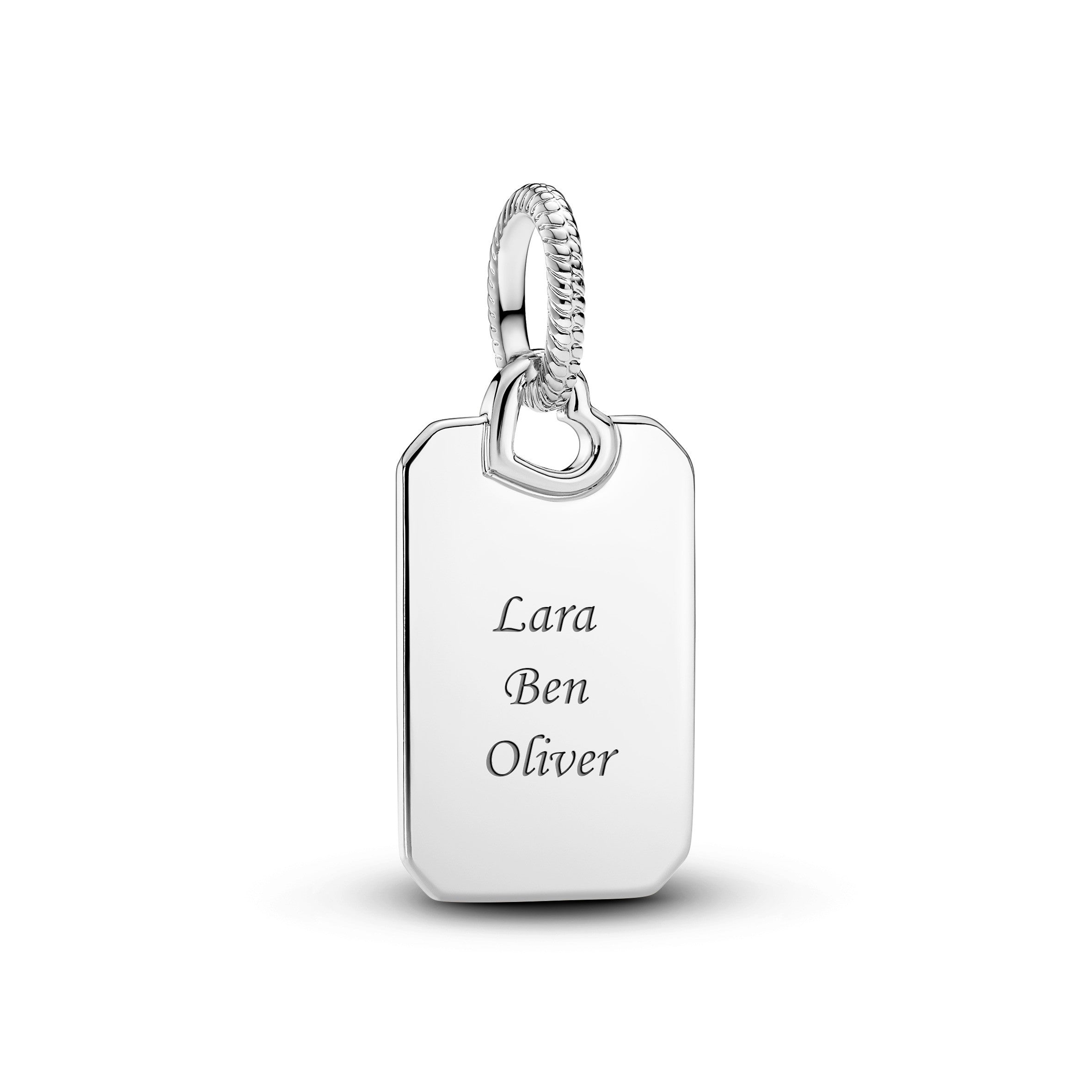 Pandora Graveerbaar Rechthoekig Plaatje Hanger zilver - 398611C00