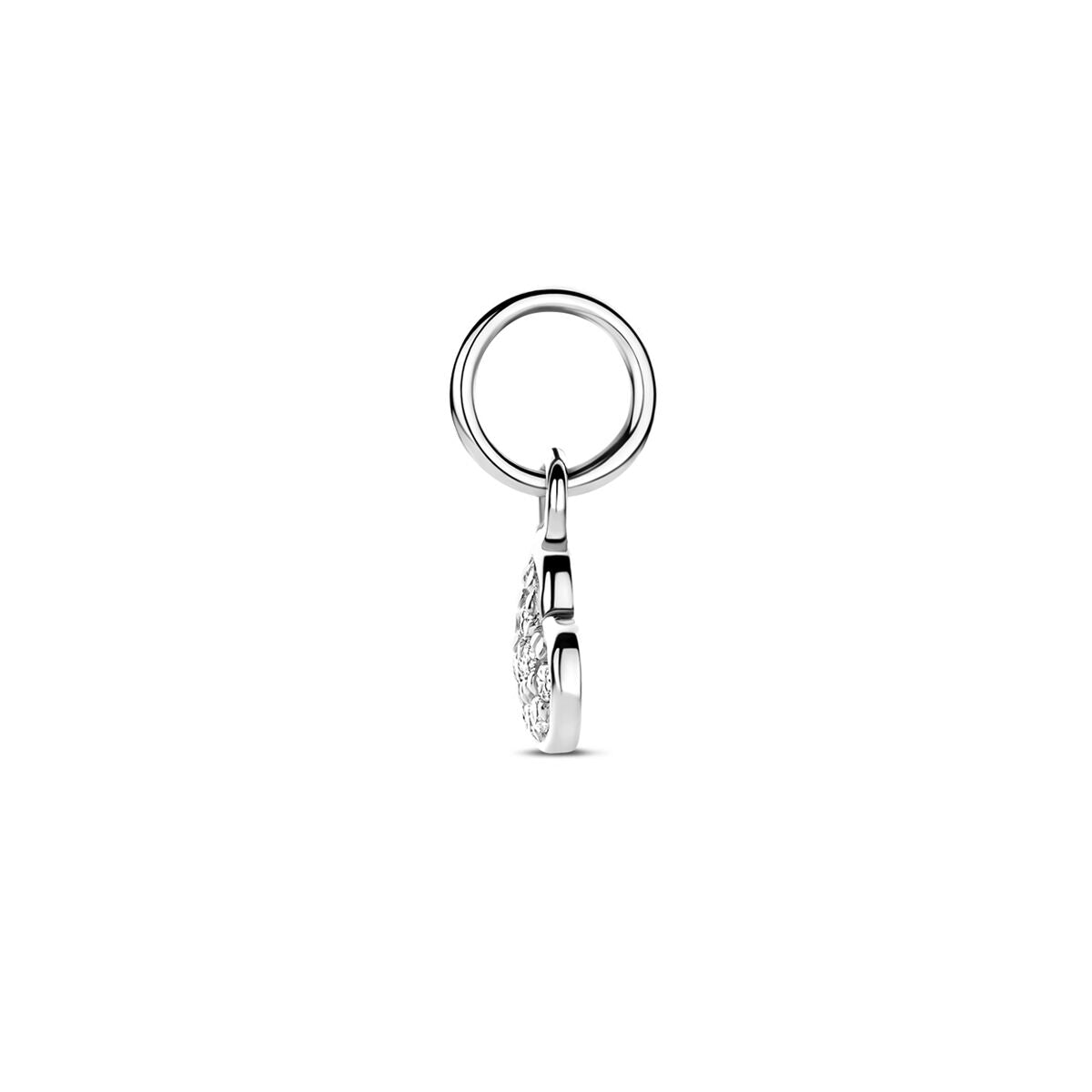 Zilveren gerhodineerde hanger hartje zirkonia 12 mm - 1341715 - PansiteNederland.nl