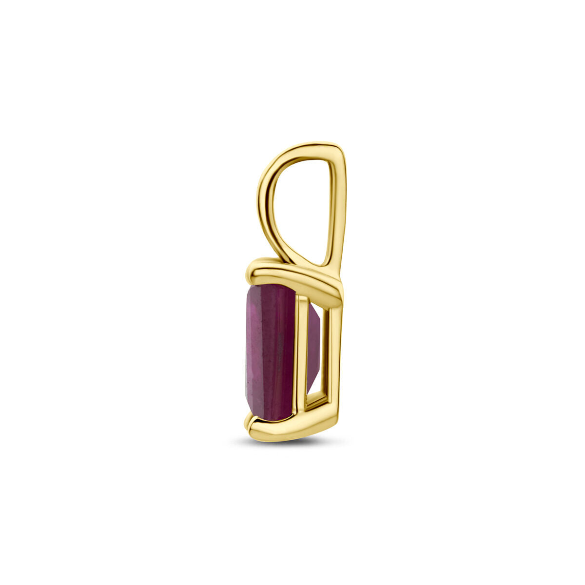 Hanger robijn 14K geelgoud 11 mm