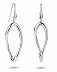 Zilveren gerhodineerde oorhangers franse haak 65 mm - 1341661