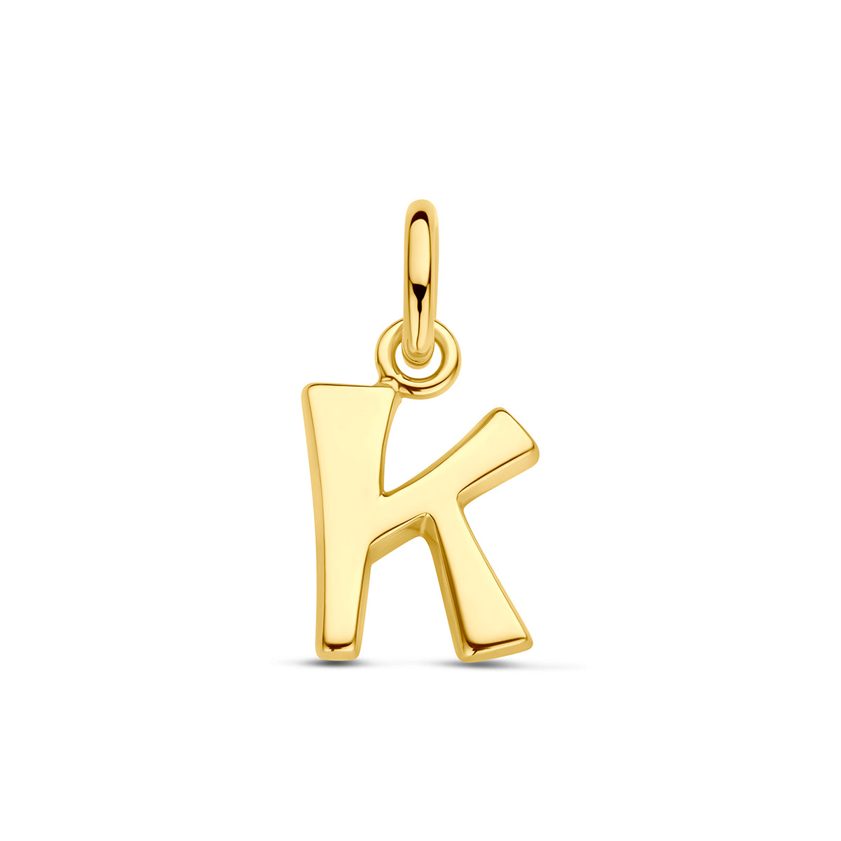Hanger letter K 12 mm 14K geelgoud #Letter_K
