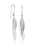 Zilver Gerhodineerd oorhangers franse haak poli/mat 33 mm - 1340825