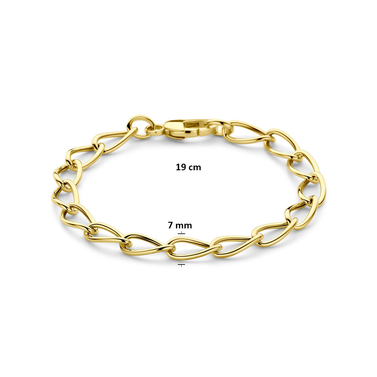 Armband 7 mm 14K geelgoud 19 cm