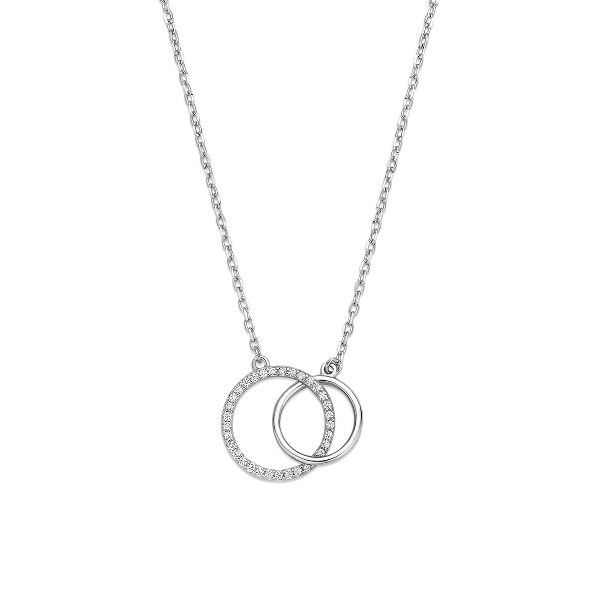 Collier zirkonia 41 - 43 - 45 cm zilver