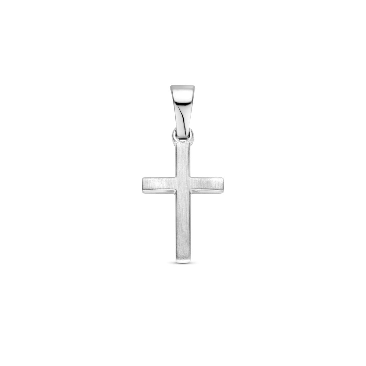 zilver gerhodineerd hanger kruis 13 mm 1340463 - PansiteNederland.nl