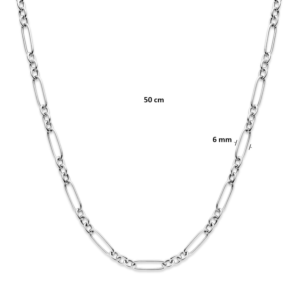 Fantasy Collection Gerhodineerd Zilveren Ketting 1342087